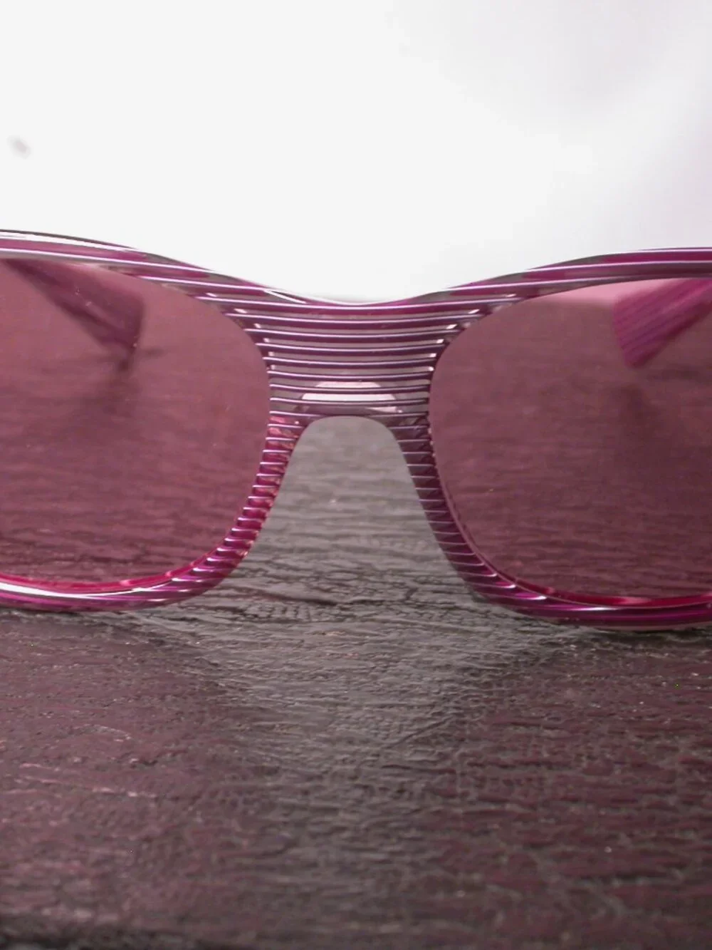 Vintage Alain Mikli Purple Stripe Sunglasses Made in France FRAME ONLY